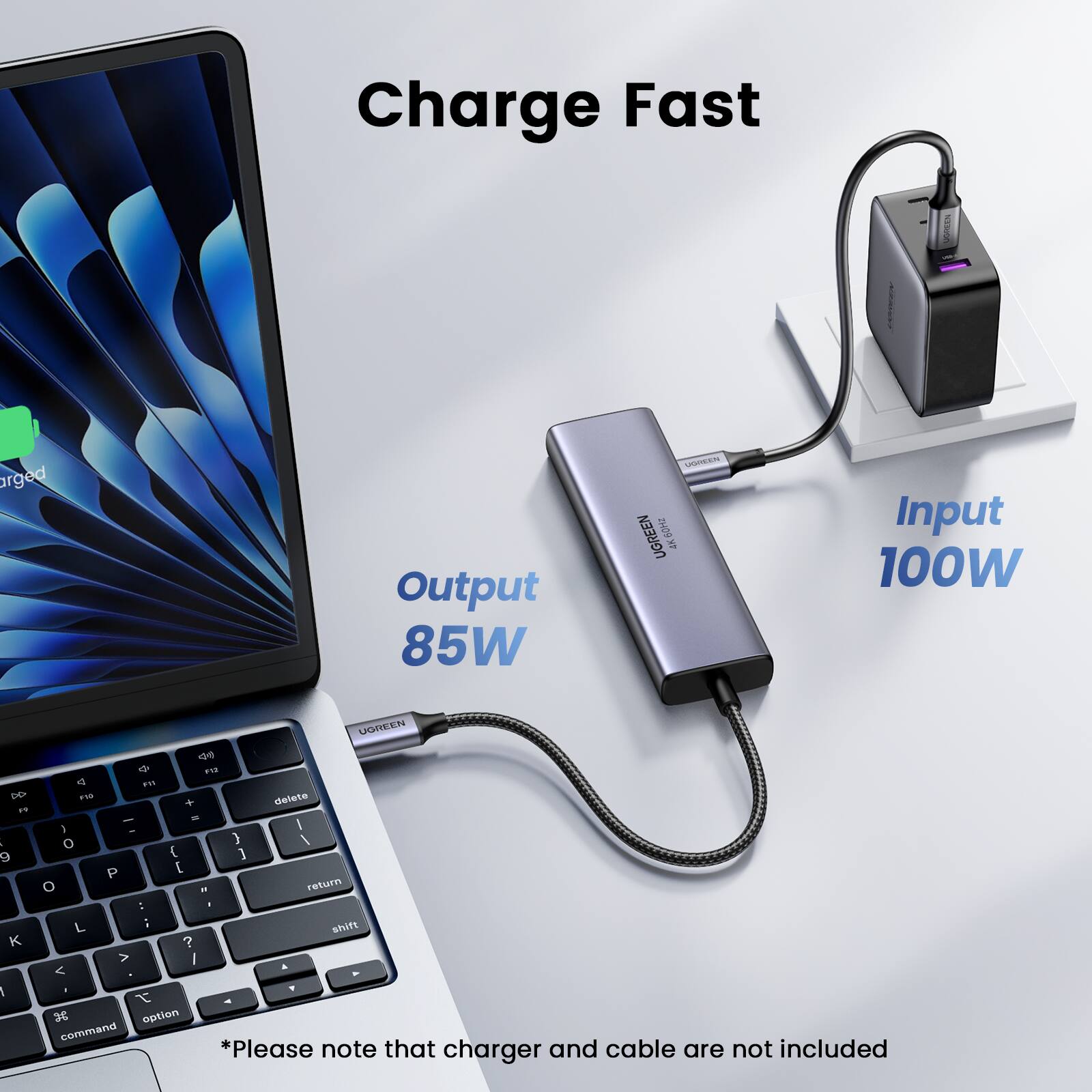 Charge Fast

Output 85W

Input 100W

*Please note that charger and cable are not included