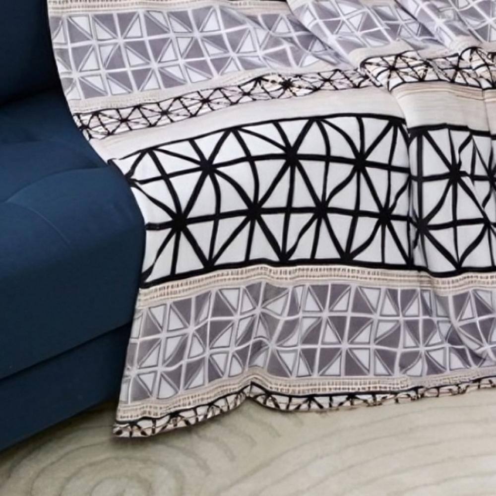 Alt View 2. Noble House - Plazatex Brexton plush Decorative Machine Washable Throw 50" x 70" Black,Grey & White - Black, Grey & White.