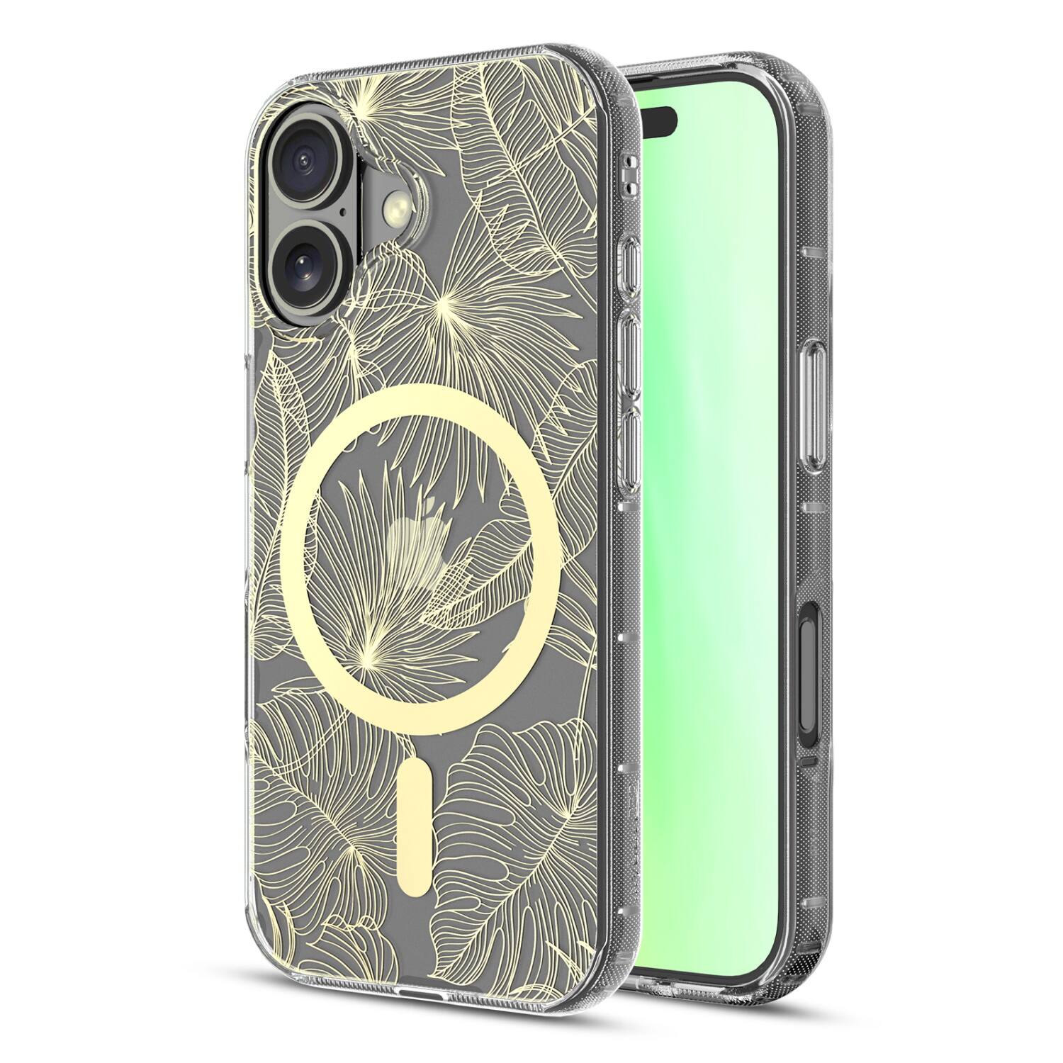 Front. Mybat Pro - MyBat Pro Mood Series MagSafe Case for Apple iPhone 17 - Botanical - Clear.