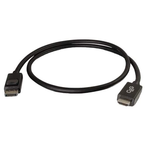 C2G - 54325 3 Feet DisplayPort to HDMI Adapter Cable - DisplayPort, HDMI for Notebook, TV, Projector, Audio / Video De - Black
