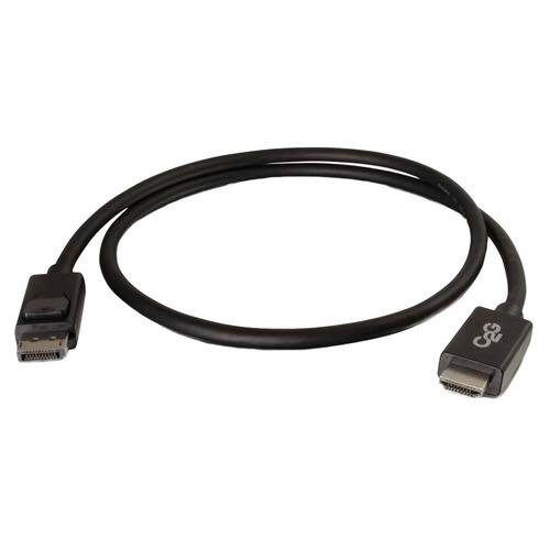 Front. C2G - 54325 3 Feet DisplayPort to HDMI Adapter Cable - Black - DisplayPort, HDMI for Notebook, TV, Projector, Audio / Video De - Black.