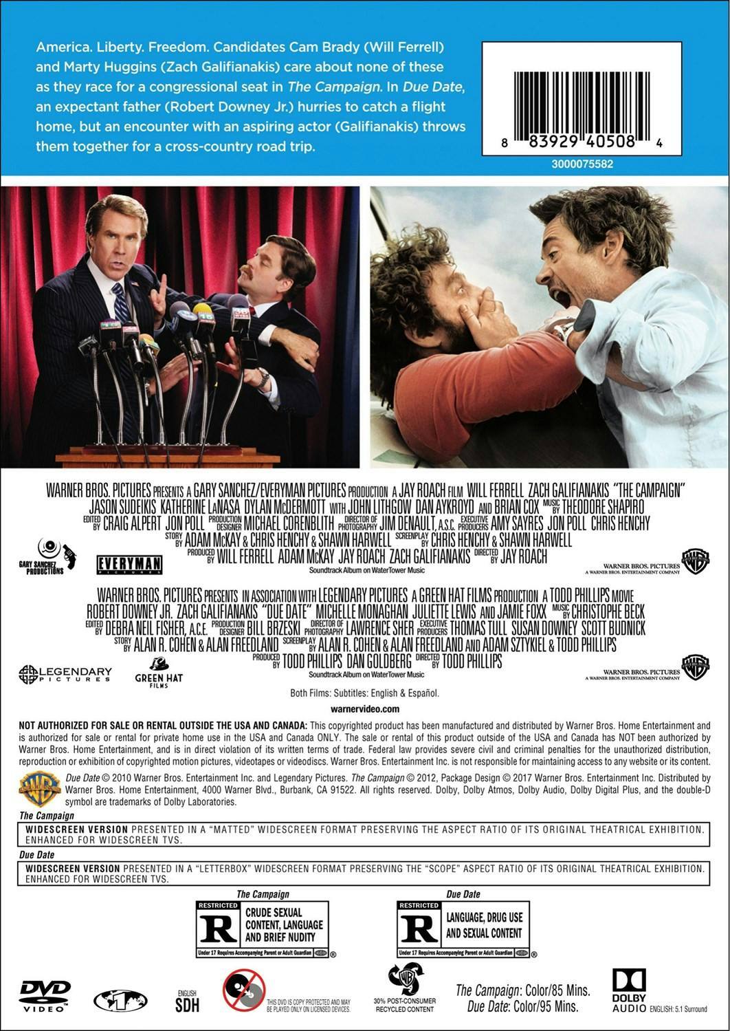 Back. The Campaign/Due Date (DVD Double Feature) [DVD].
