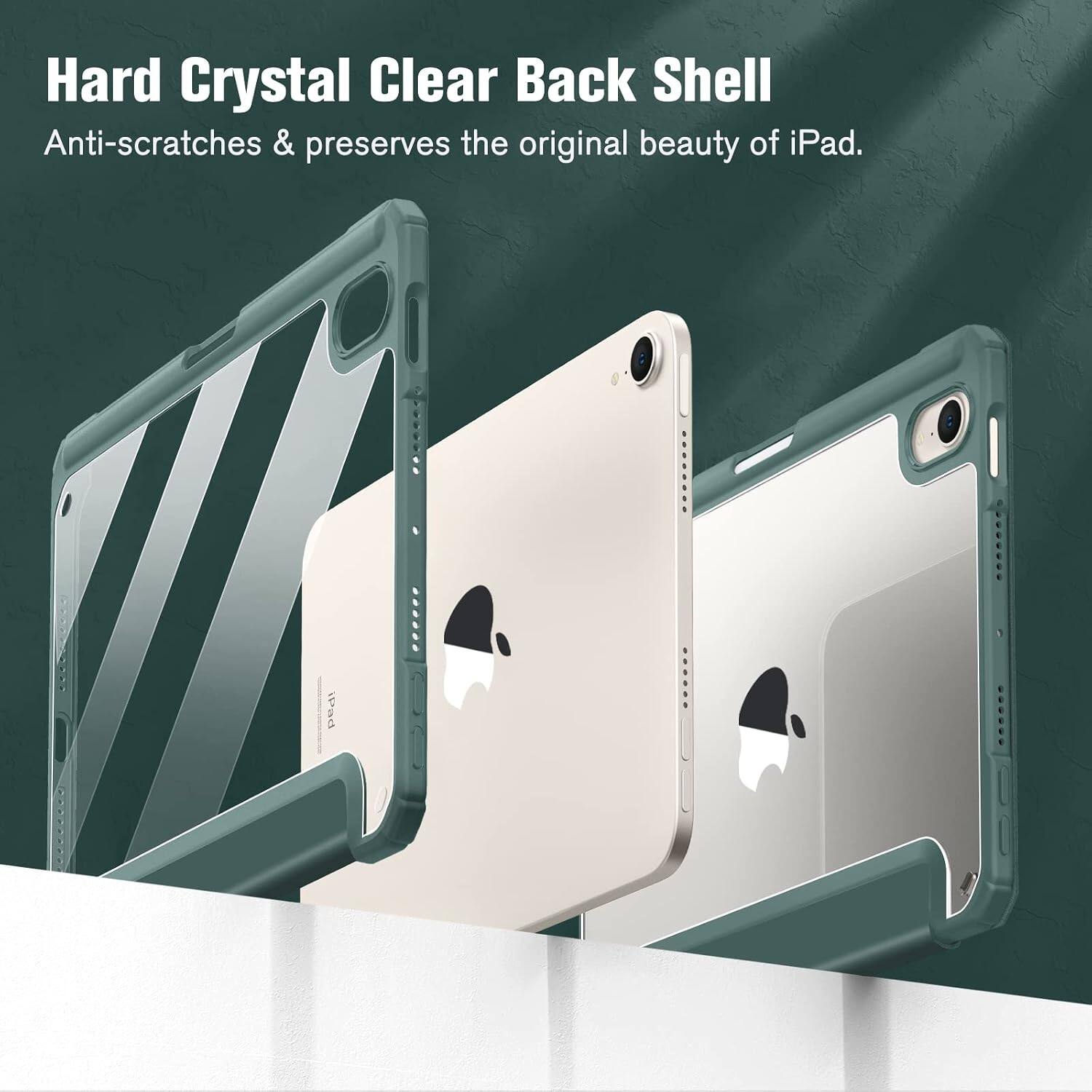 Hard Crystal Clear Back Shell  
Anti-scratches & preserves the original beauty of iPad.