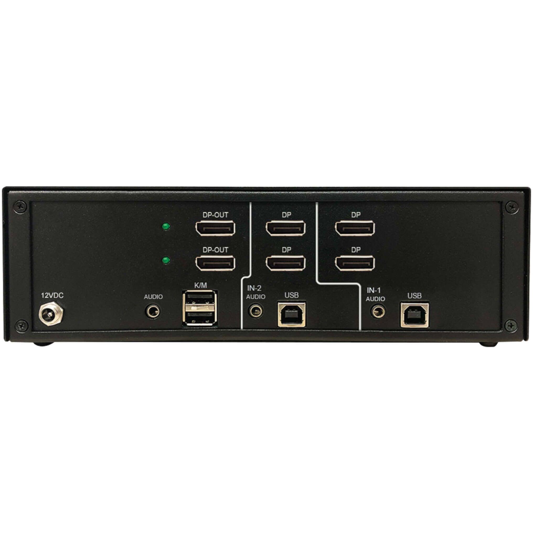 DP-OUT  
DP  
DP  
DP-OUT  
DP  
DP  
12VDC  
AUDIO  
K/M  
IN-2 AUDIO  
USB  
IN-1 AUDIO  
USB