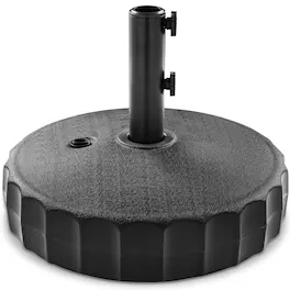 Best Choice Products - Fillable Plastic Patio Umbrella Base Stand, Pole Holder w/ Adjustment Knob, Fluted Style - Black - Fluted