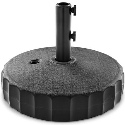 Front. Best Choice Products - Best Choice Products Fillable Plastic Patio Umbrella Base Stand, Pole Holder w/ Adjustment Knob, Fluted Style - Black - Fluted.