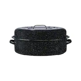 Granite Ware - 19-Inch Covered Oval Roaster - Speckled Black