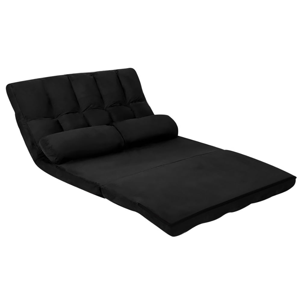 Alt View 2. Kadyn - Floor Chair, Sofa Chair, Floor Seat,6-Position Foldable Floor Sofa Bed with Detachable Cloth Cover-Black - Black.