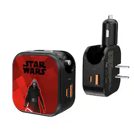 Keyscaper - Star Wars: The Force Awakens Color Block 2 in 1 USB A/C Charger - Kylo Ren