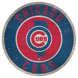 Fan Creations - Chicago Cubs 12'' x 12'' State Circle Sign - Multicolor