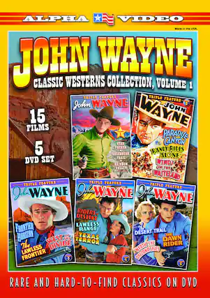 Front. John Wayne - Classic Westerns Collection, Volume 1 - DVD.