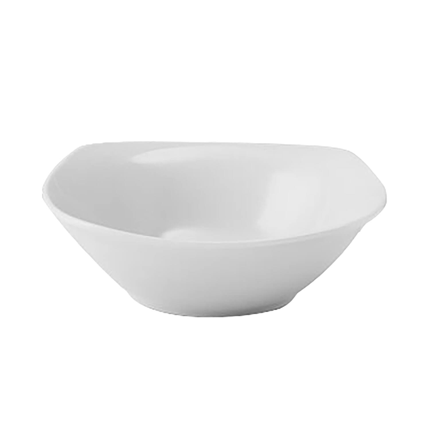 Angle. Studio Nova - 12-Piece Square Porcelain Dinnerware Set Tara White - White.