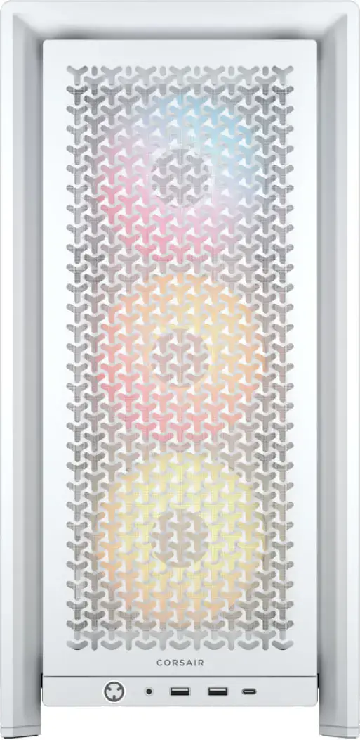 Alt View 19. CORSAIR - FRAME 4000D RS ARGB ATX Mid-Tower PC Case - White.