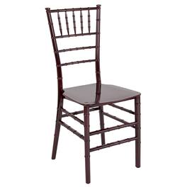 Emma + Oliver - Resin Stacking Dining Chiavari Chair - Mahogany