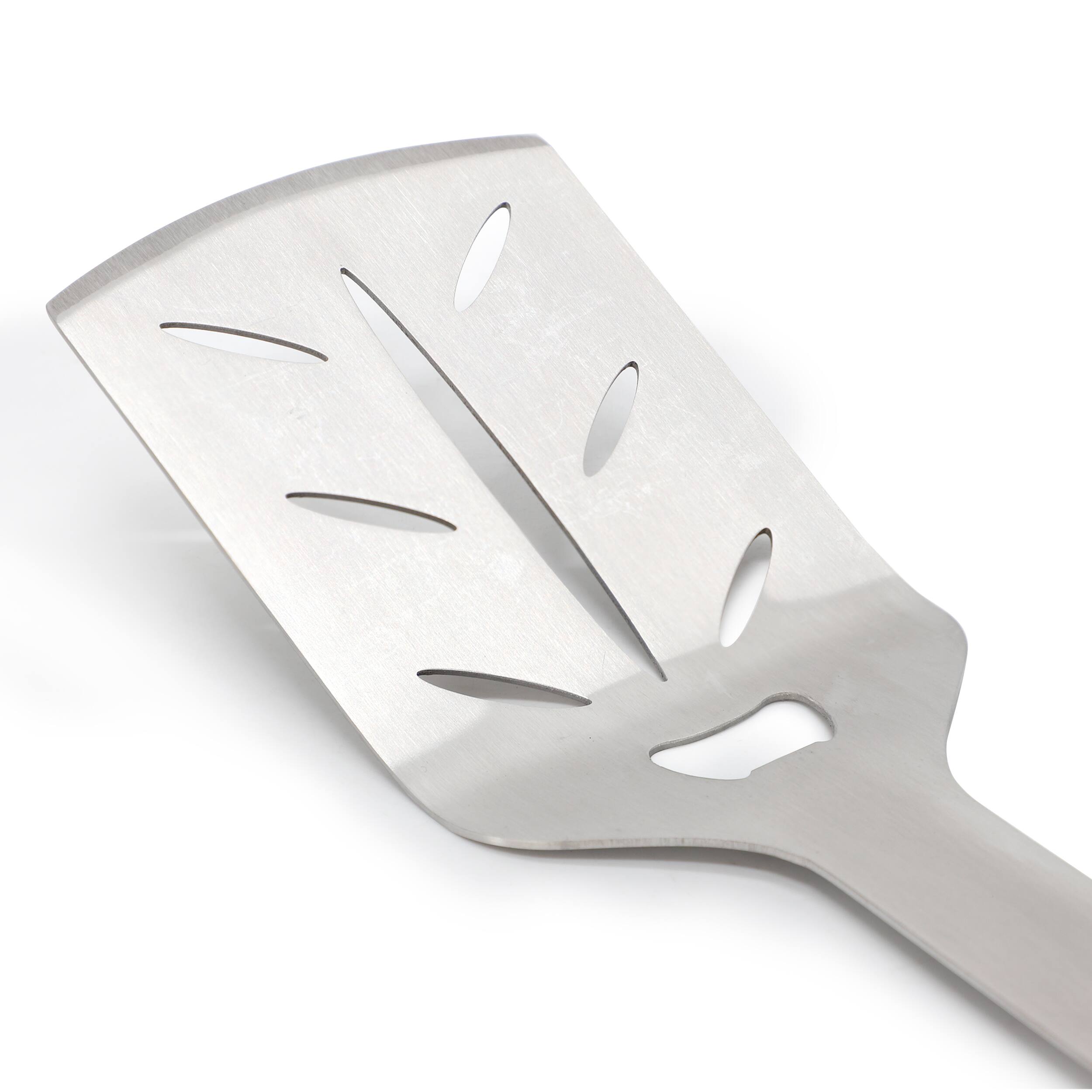 Alt View 2. Gibson - Gibson Home Barbecue Plus 3 Piece Barbecue Tool Set with Rubberwood Handles - Silver.