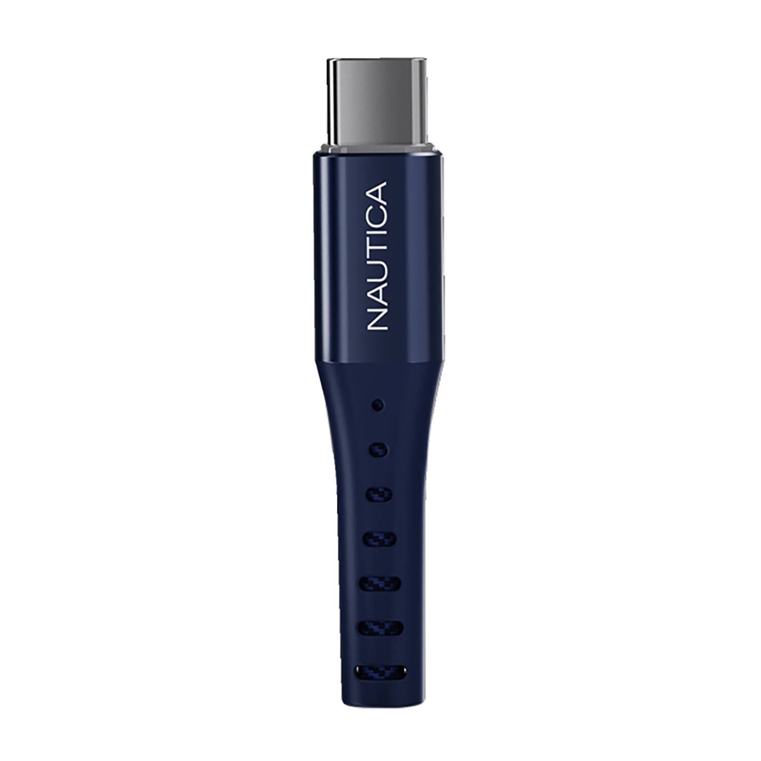 Back. Nautica - Nautica Usb-C To Usb-C Cable With Led Urban CB510 (4 Ft Navy) - Navy.