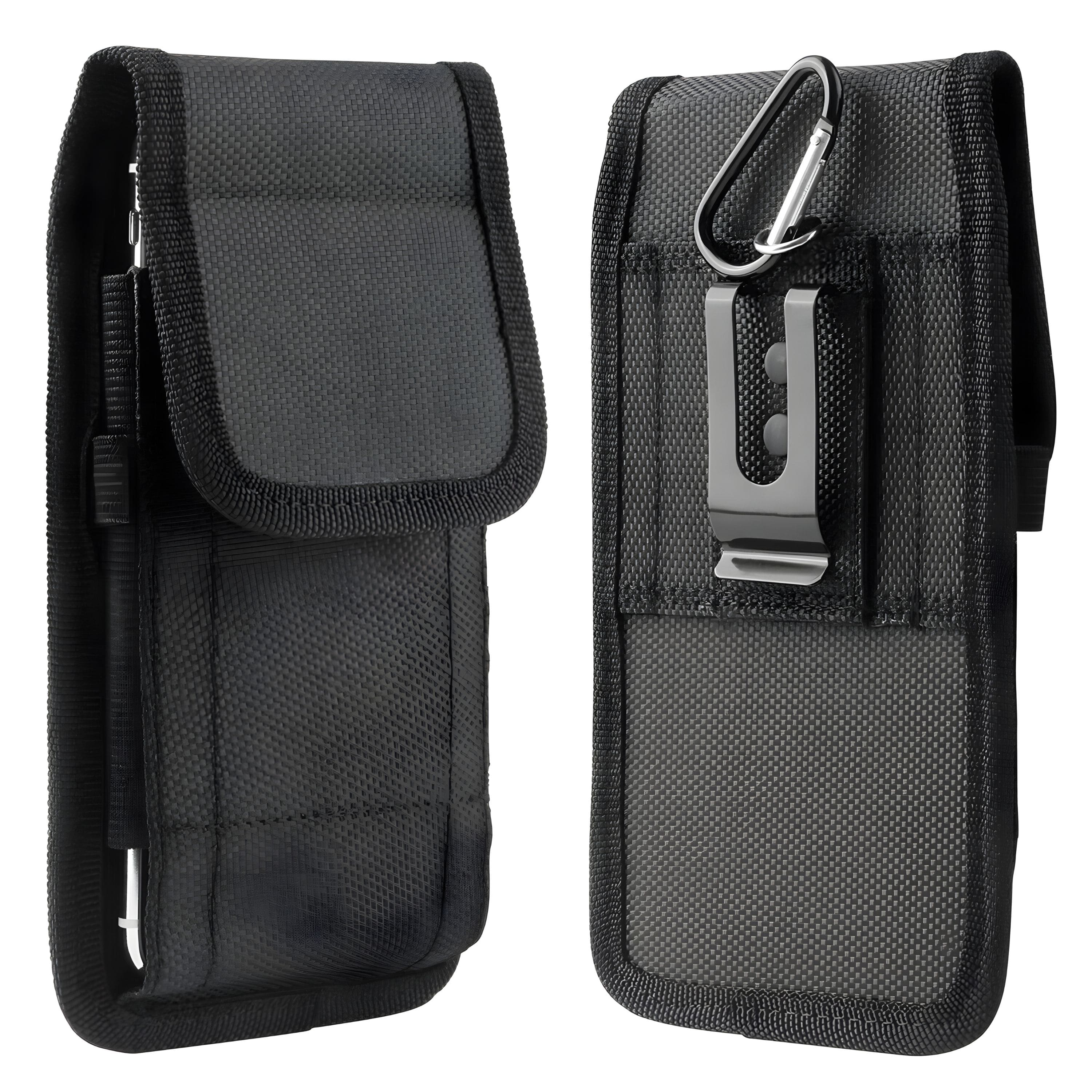 Front. Kitcheniva - Vertical Cell Phone Holster Pouch Wallet Case With Belt Clip - Black.