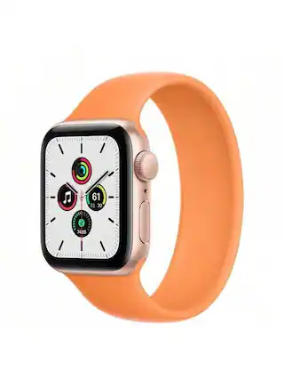 Front. Apple - Watch Solo Loop 45mm - Size 10 - Orange.