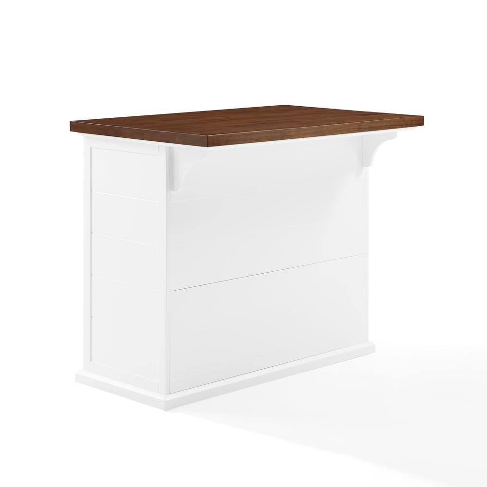 Alt View 6. Crosley Furniture - Bartlett Wood Top Kitchen Island - White.