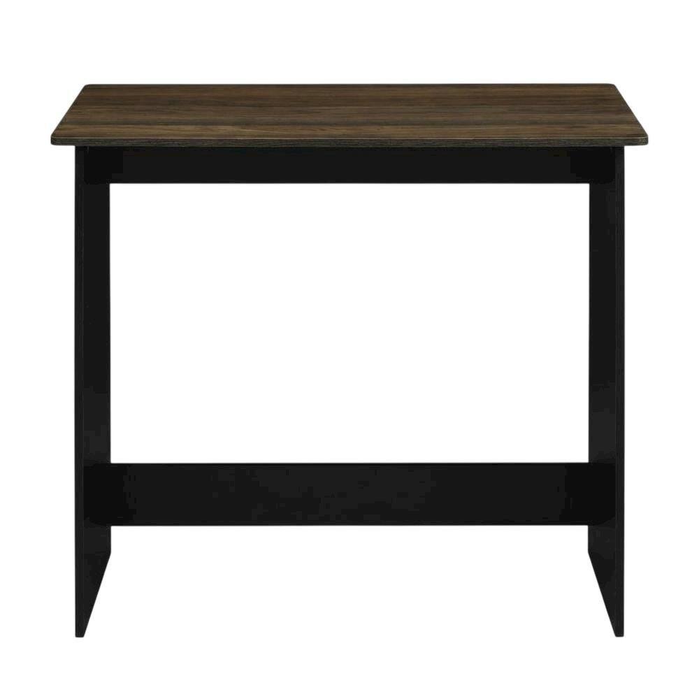Back. BisonOffice - Columbia Walnut Study Table with Durable Surface, Compact Design for Home Office - Columbia Walnut/Black.