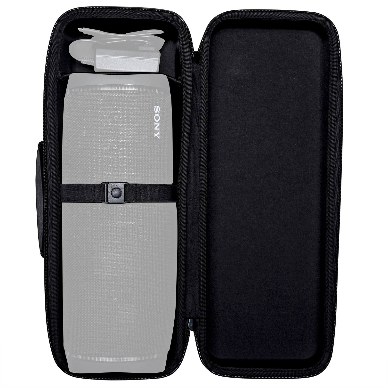 Back. Knox - Knox Gear Hard Travel Case for Sony SRS-XB43 Wireless Bluetooth Speaker (Black) - Black.