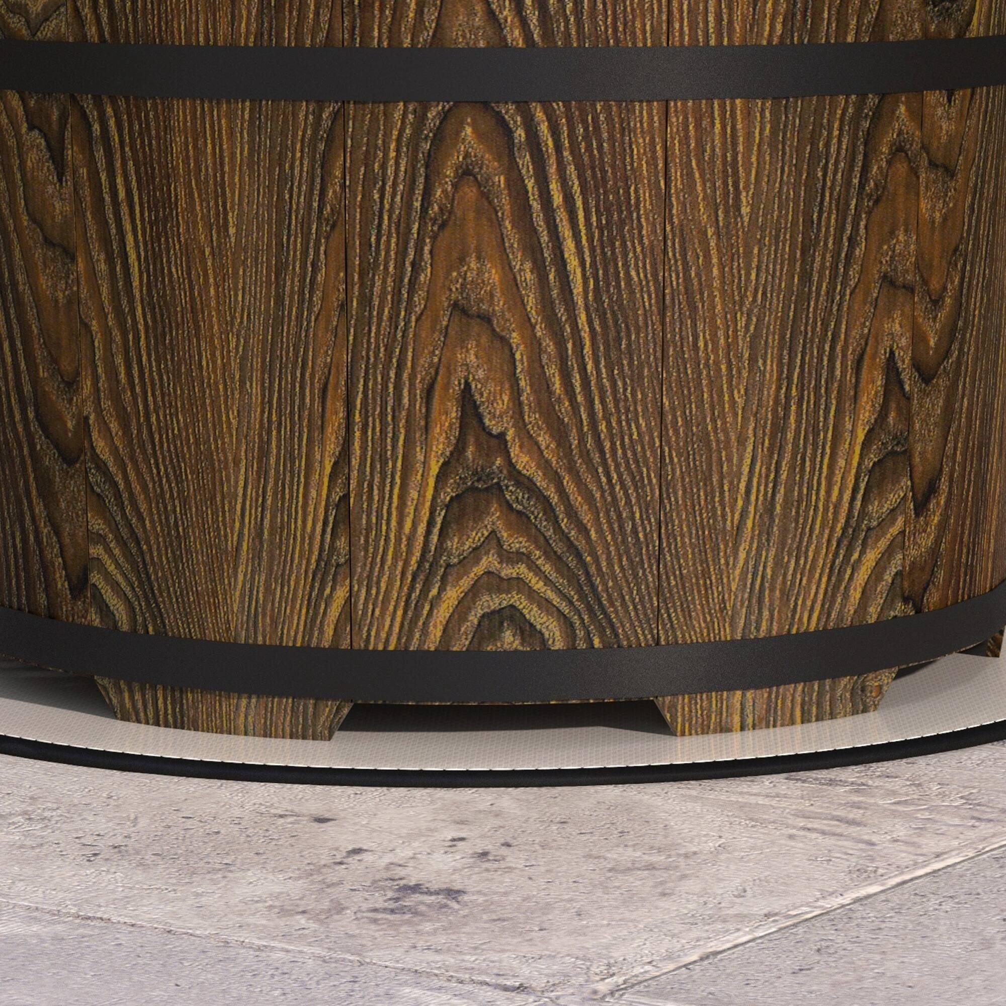 Alt View 4. Outsunny - Outsunny Smokeless Fire Pit with Fireproof Mat, 20" Barrel Style Portable Wood Burning Firepit - Brown.