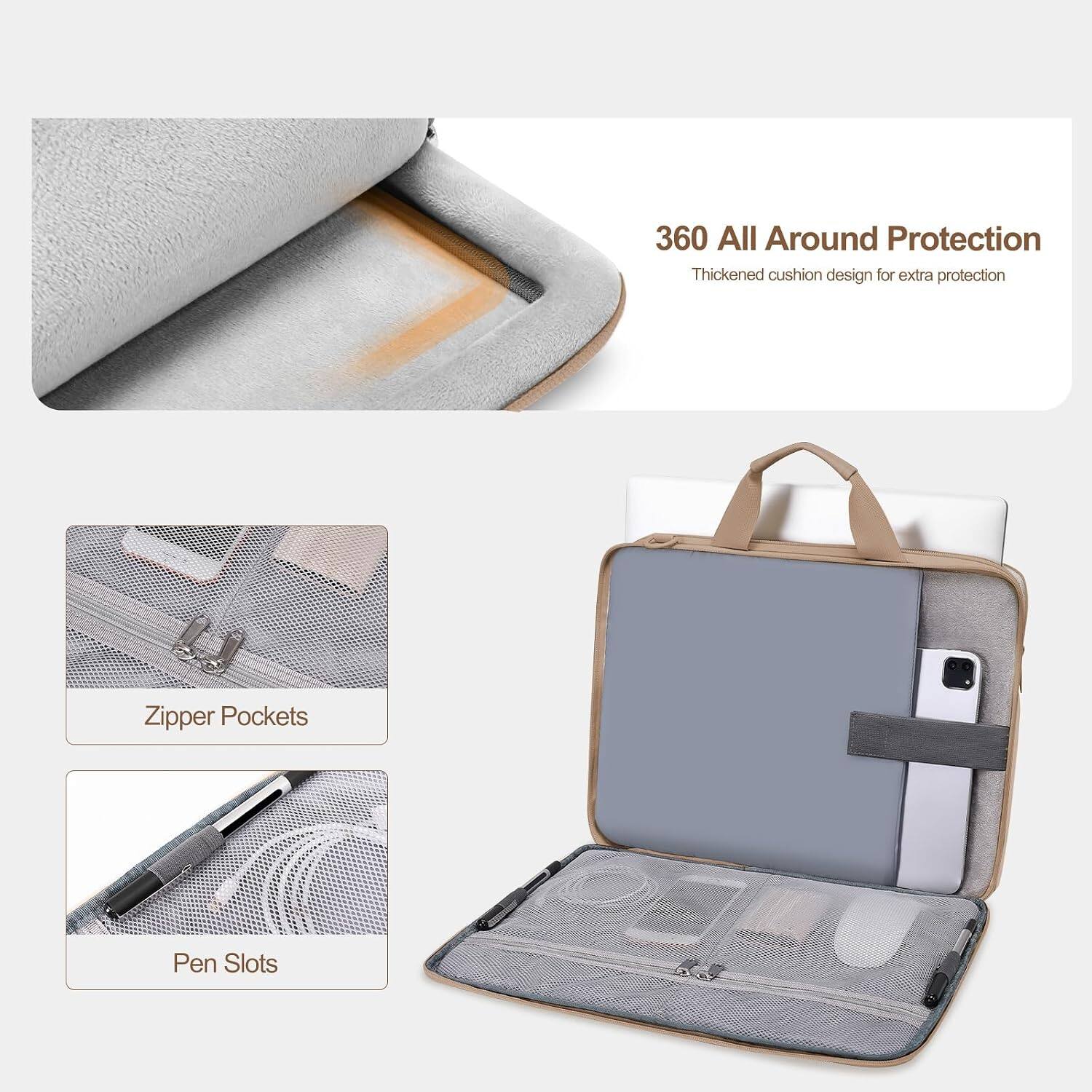 360 All Around Protection  
Thickened cushion design for extra protection  

Zipper Pockets  

Pen Slots