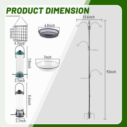 PRODUCT DIMENSION  
23.6 inch  
5.5 inch  
4.7 inch  
6.8 inch  
7.8 inch  
7 inch  
93 inch  
2.7 inch  
8.6 inch  
2.7 inch