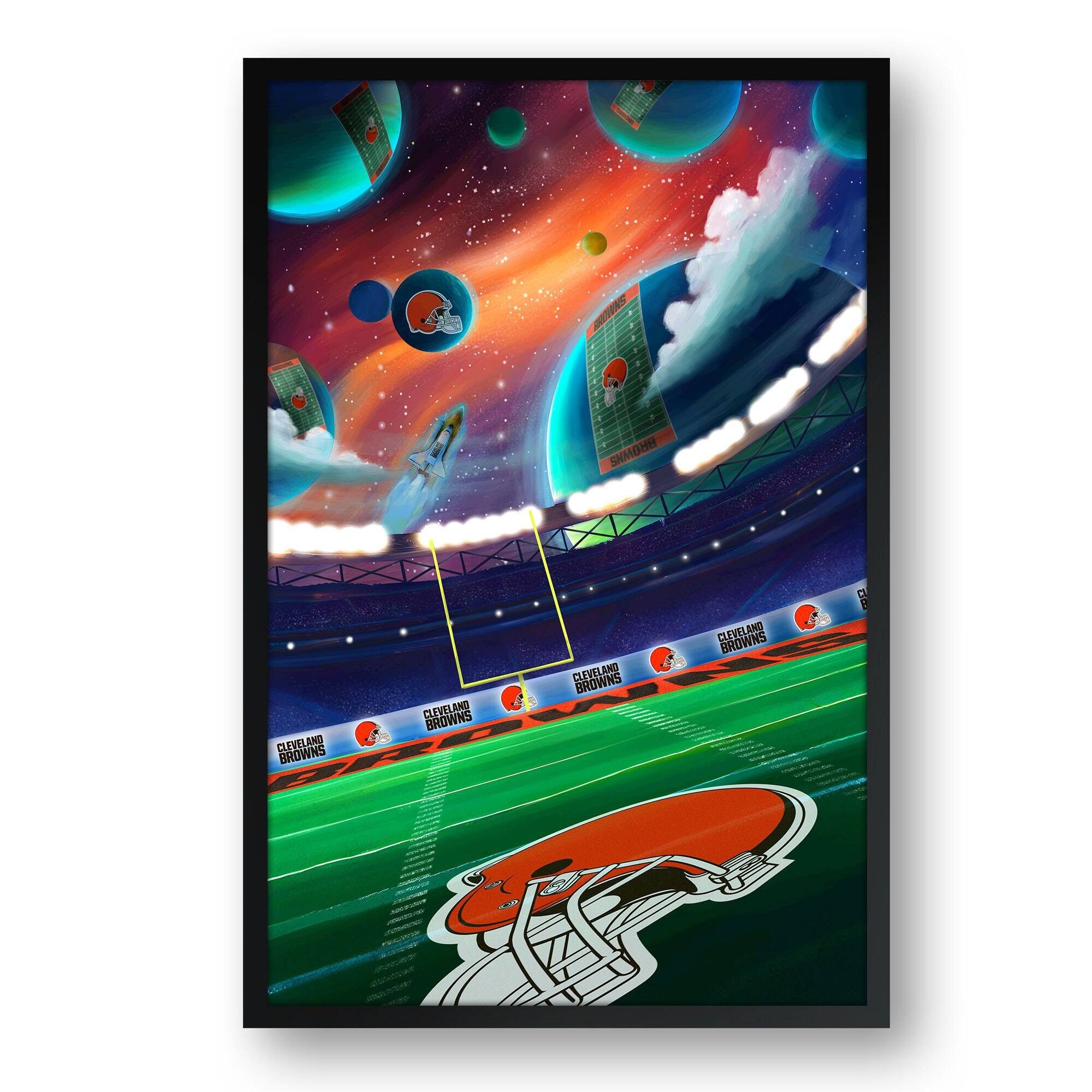 Cleveland Browns Galaxy Print Framed Art