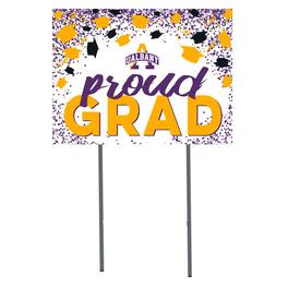 Jardine - UAlbany Great Danes 18" x 24" Proud Grad Yard Sign - White