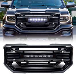 AMERICAN MODIFIED - Armor Grille for 2016 to 2018 GMC Sierra 1500 - Glossy Black