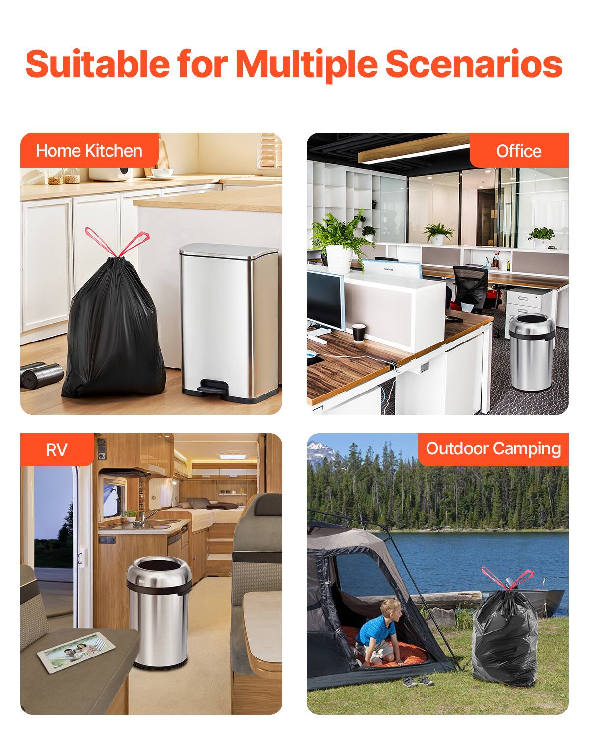 Suitable for Multiple Scenarios

- Home Kitchen
- Office
- RV
- Outdoor Camping