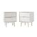 Front Zoom. Walker Edison - Mid Century Solid Wood Nightstand set of 2 - White.