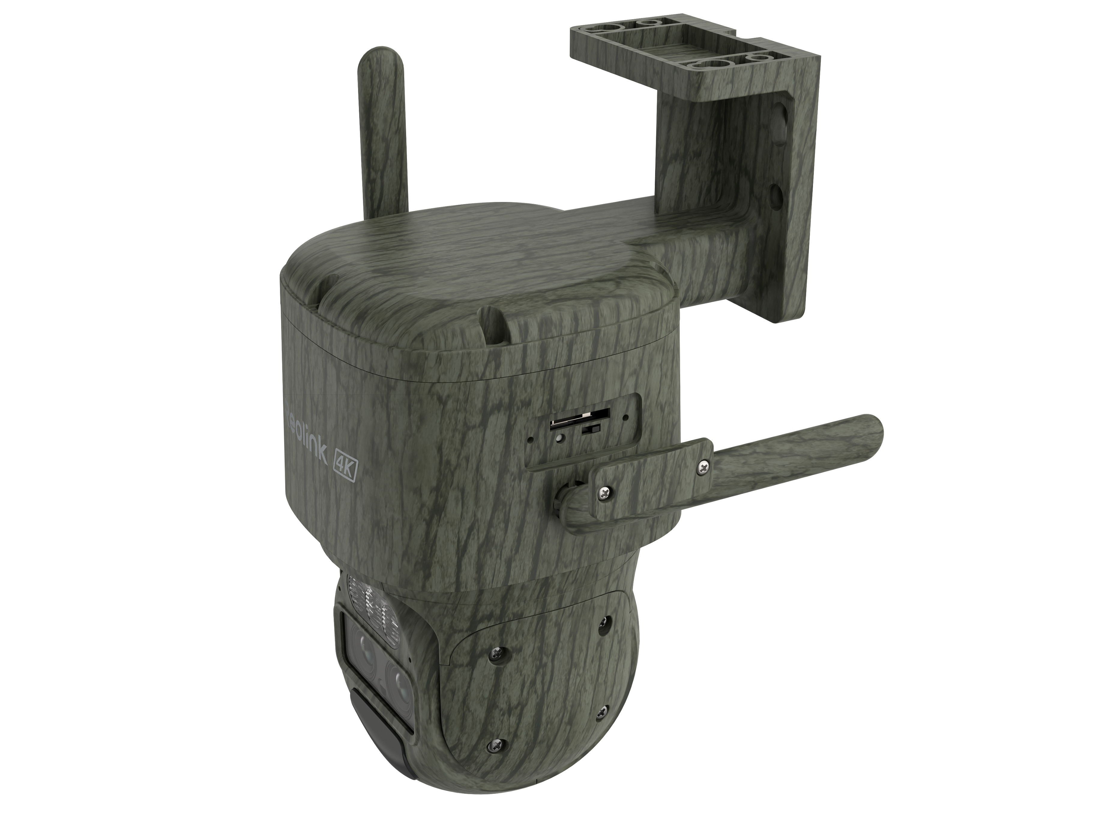 Back. Reolink - Reolink TrackMix LTE-C 4G Dual-Lens 4K 8MP Battery Security Camera Auto-Zoom Tracking, Person/Vehicle/Animal Detection - Camouflage.