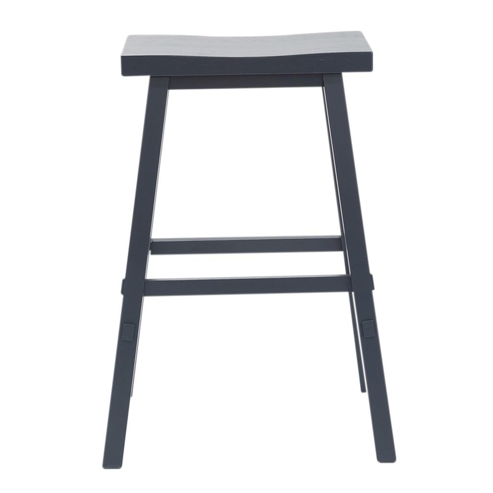 Angle. Liberty Furniture Industries - Creations 30 Inch Sawhorse Stool- Navy in Various - Brown.