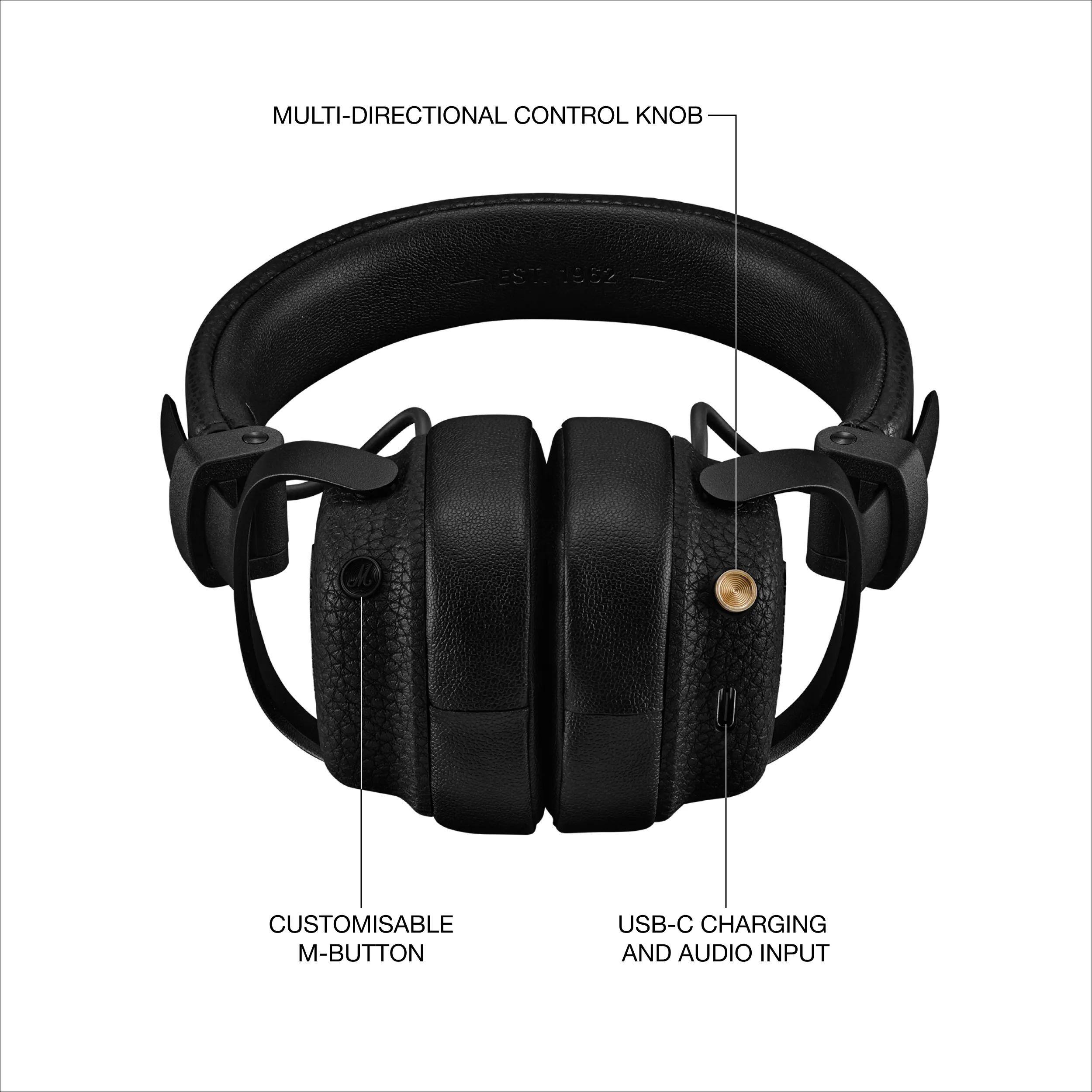 MULTI-DIRECTIONAL CONTROL KNOB  
EST. 1982  
CUSTOMISABLE M-BUTTON  
USB-C CHARGING AND AUDIO INPUT