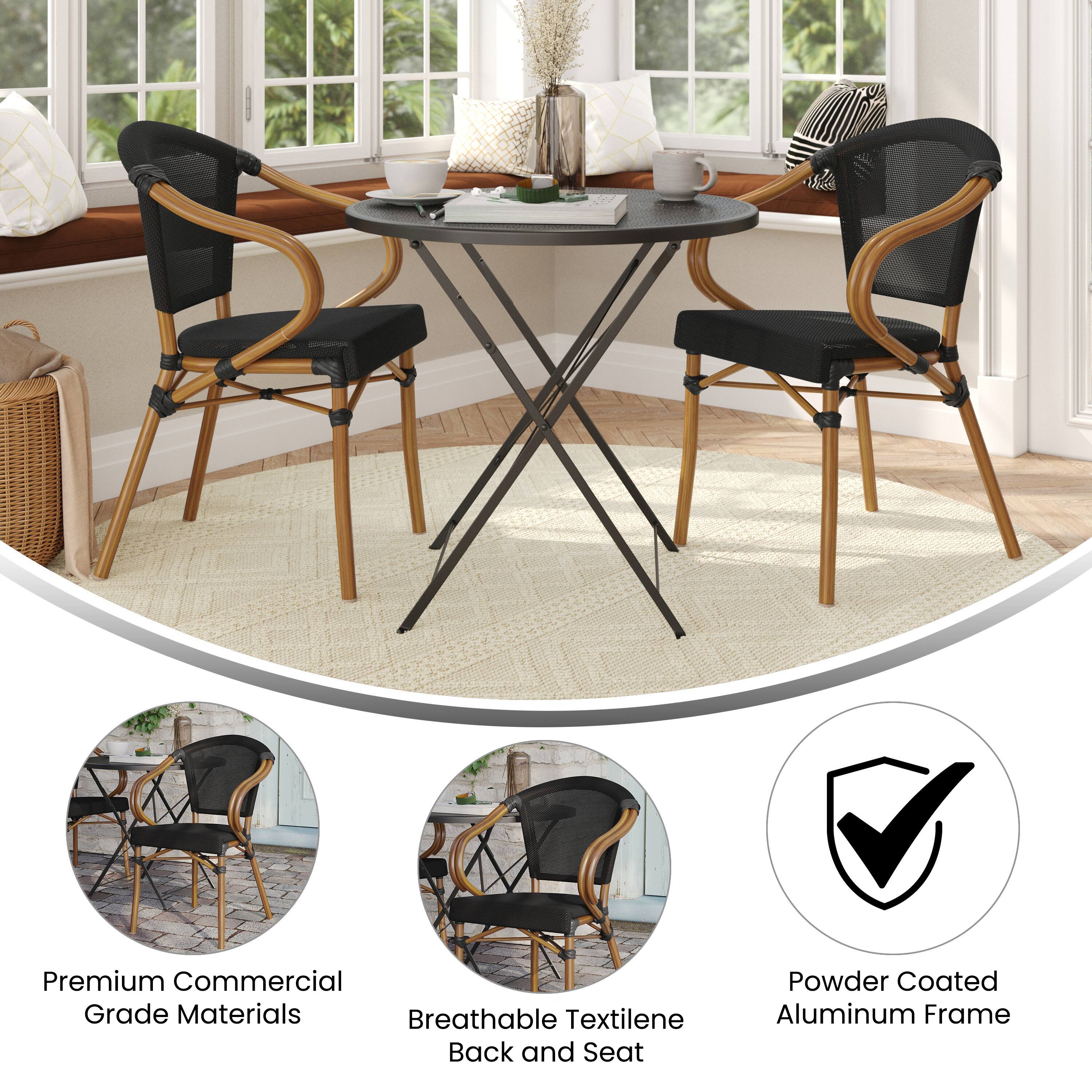 Premium Commercial Grade Materials  
Breathable Textilene Back and Seat  
Powder Coated Aluminum Frame