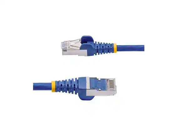 Front. StarTech.com - StarTech 1ft Blue CAT8 Cable, 25G/40G, 2000MHz, 100W PoE, Shielded Patch - NLBL-1F-CAT8-PATCH.
