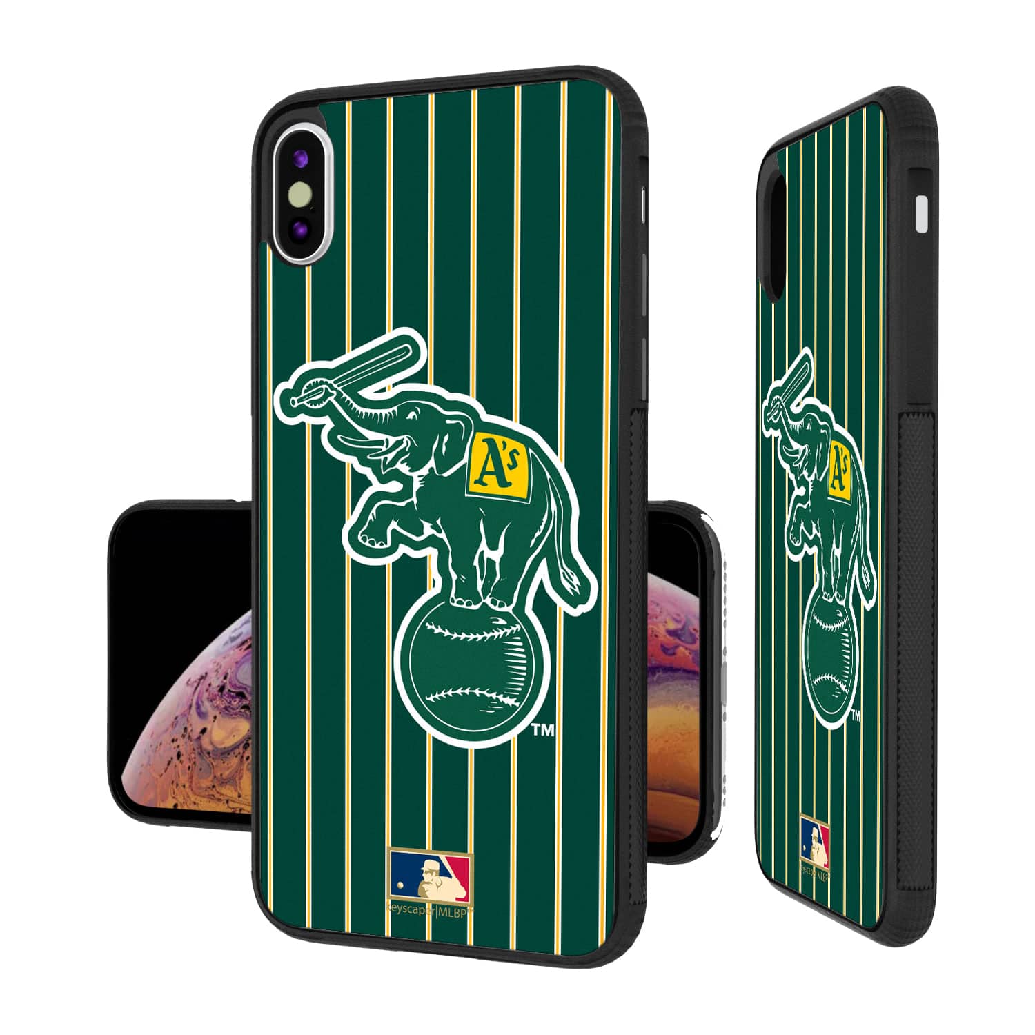 Keyscaper - MLB - Athletics Cooperstown iPhone Bump Case - 15 Pro - Multicolor