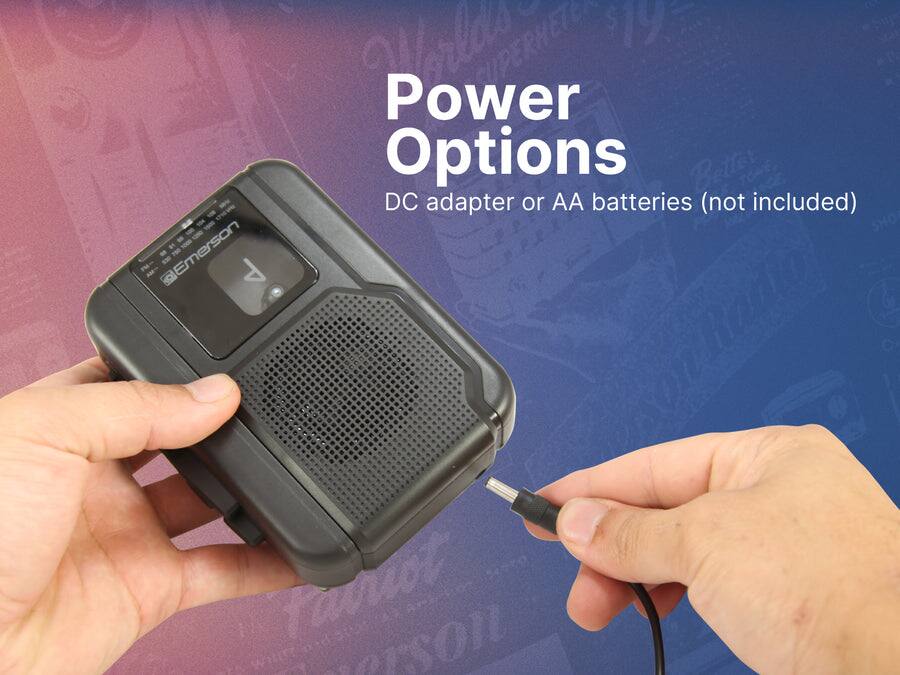 Emerson 4 O CUPERHETC 19 Power Options Better DC adapter or AA batteries (not included)