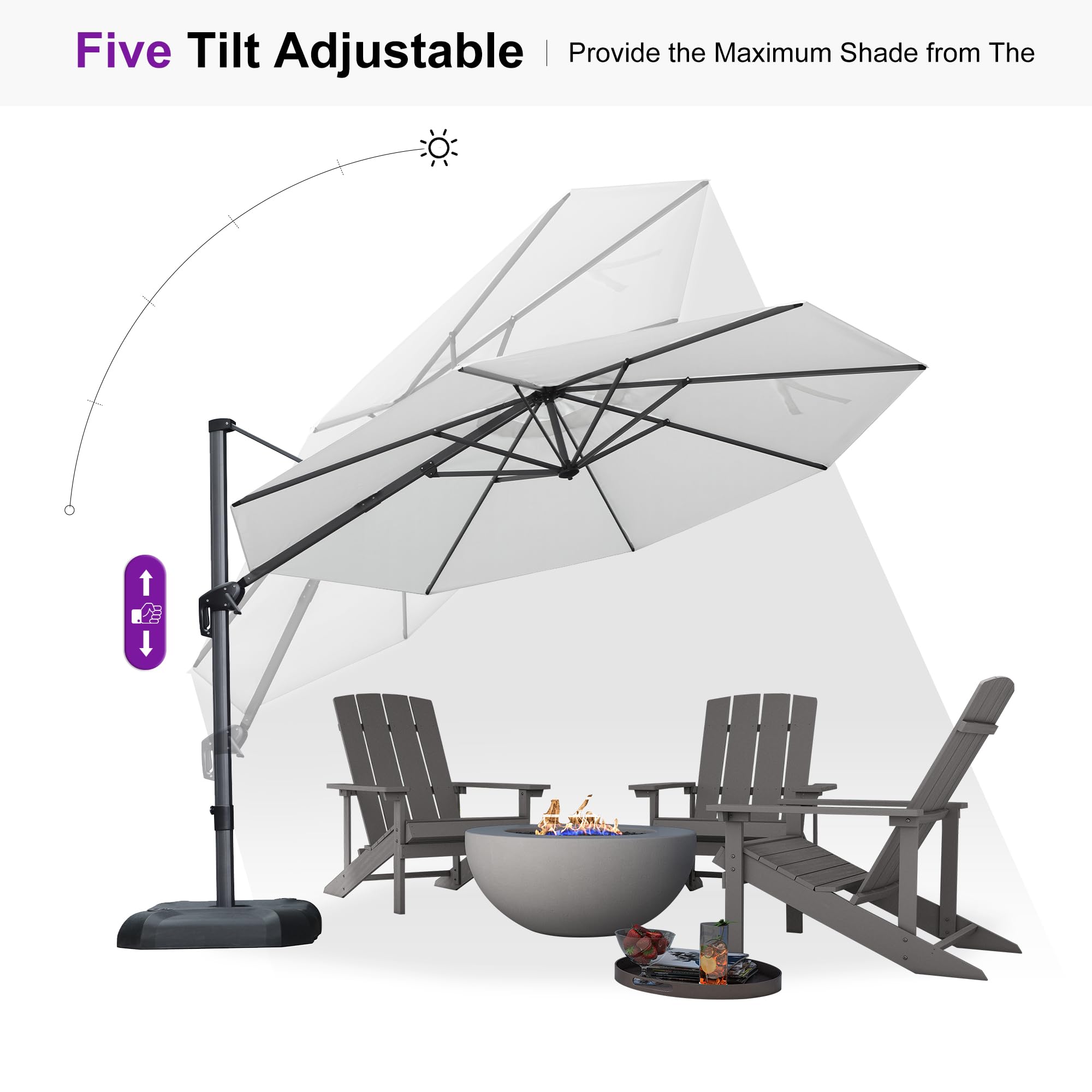 Five Tilt Adjustable | Provide the Maximum Shade from The Sun