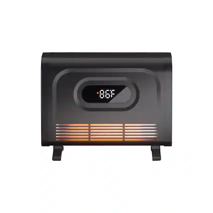 Front. Vaczon - Waterproof 1500W Bathroom Space Heater, Portable Electric Heater with LED Display Adjustable Thermostat, Eco Mode Remote - Black.