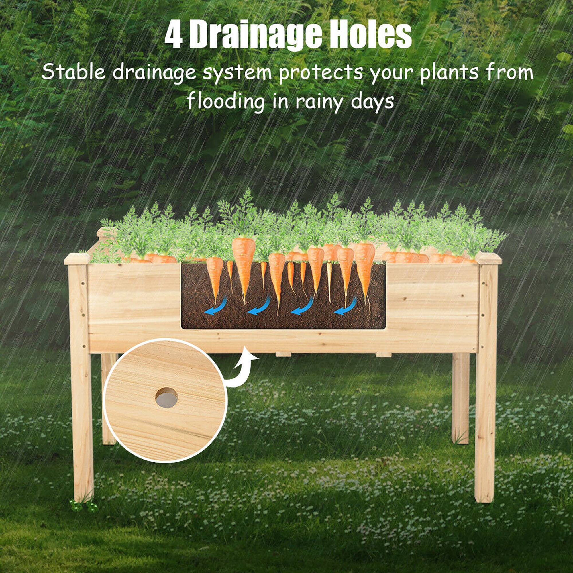 4 Drainage Holes Stable drainage system protects your plants from flooding in rainy days.