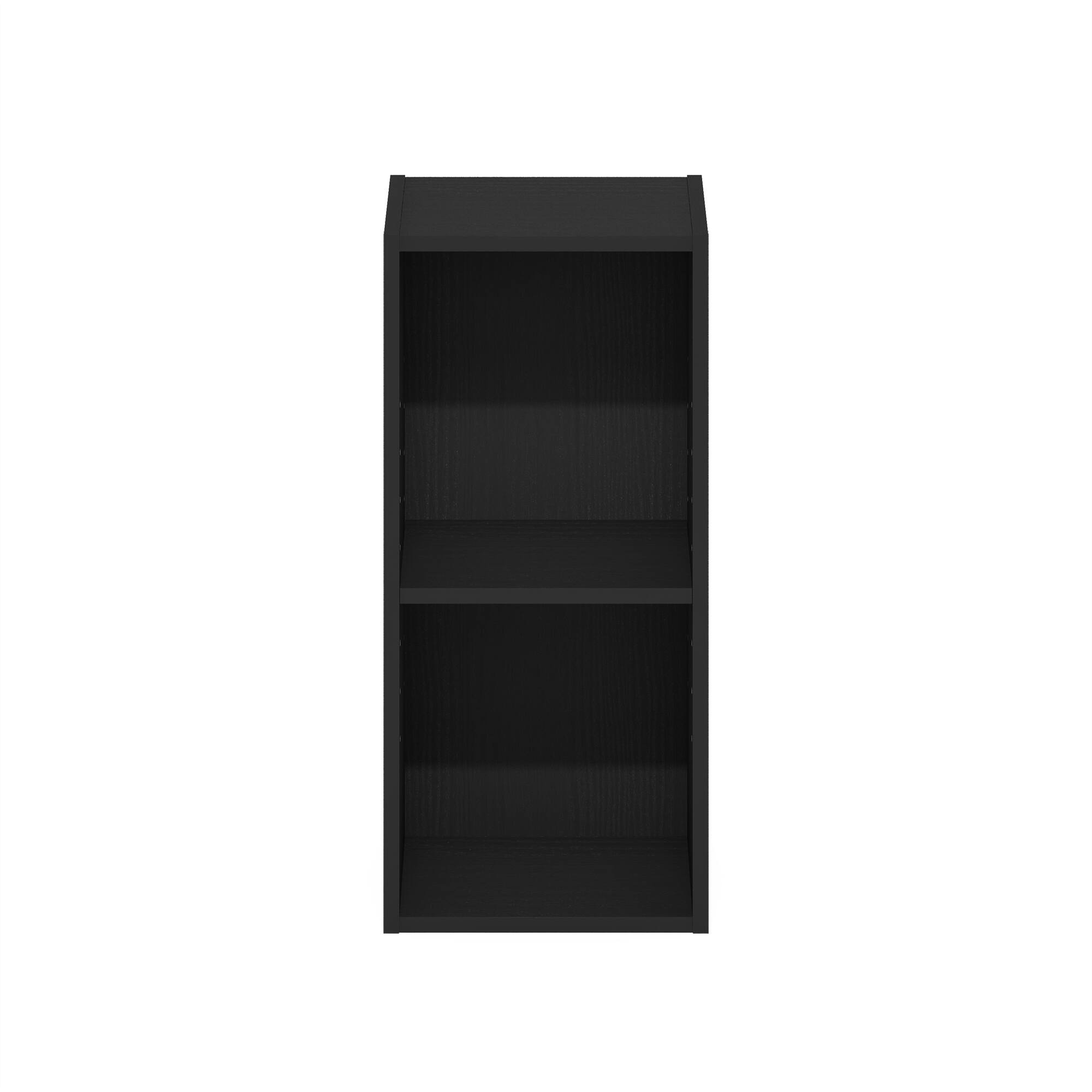 Alt View 6. Furinno - FULDA Book Shelf, 2-Tier Narrow Storage Cabinet, Bookcase with 10-In Width Storage Shelf, 9.3 x 9.8 x 21.2 - Blackwood.