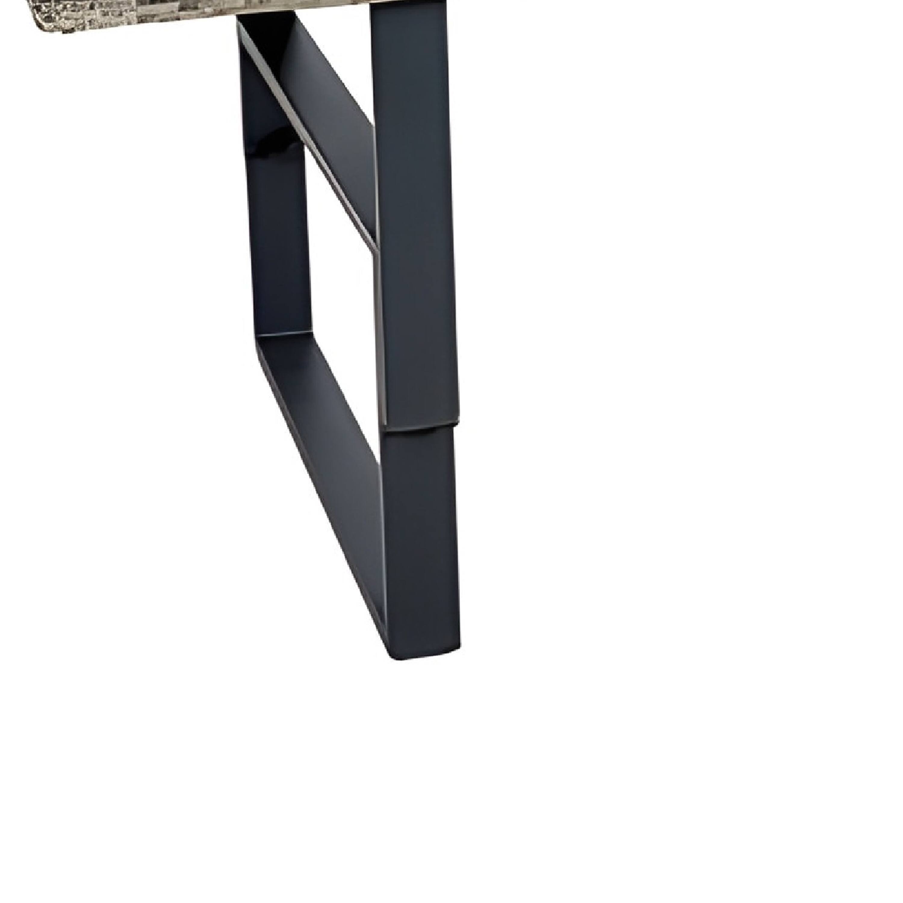 Alt View 3. Manhattan Lane - Foca 63 Inch Outdoor Rectangular Dining Table, Adjustable Height, Wicker - Gray, Brown.