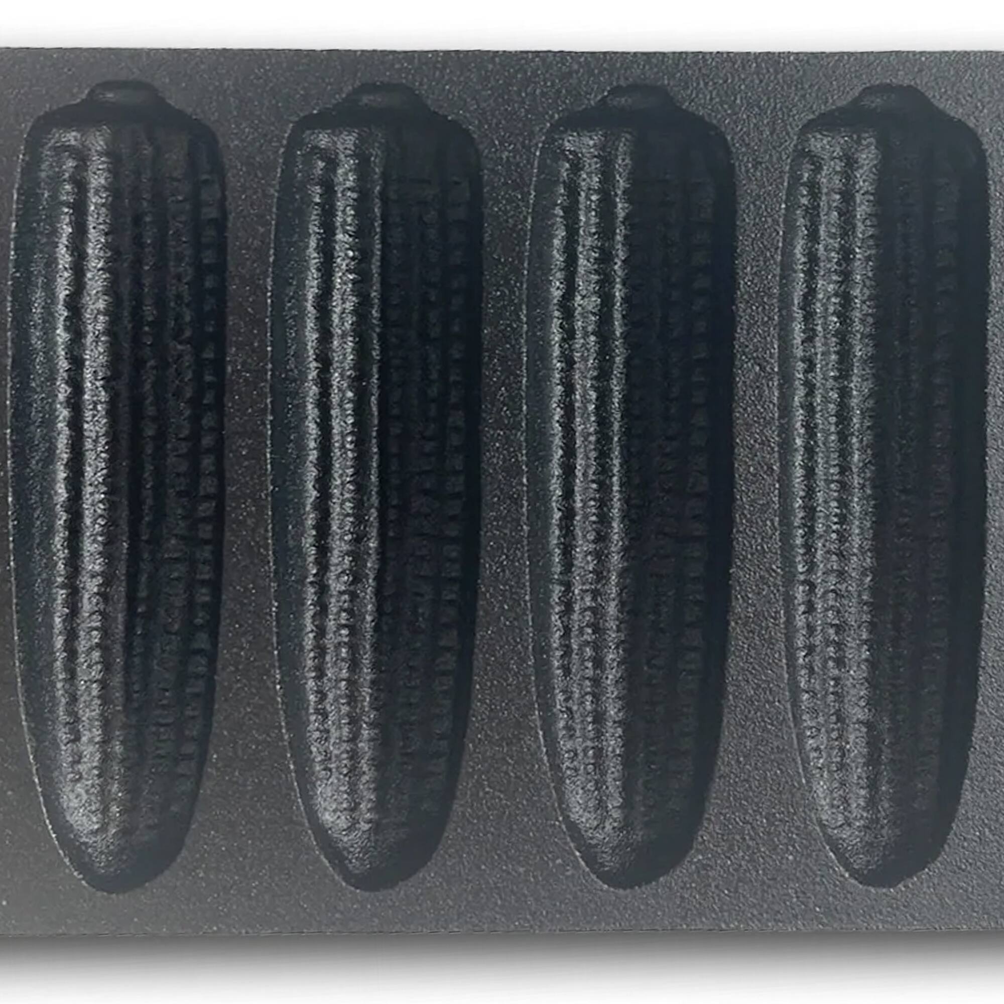 Alt View 10. Bayou Classic - Bayou Classic 12 x 5 Inch Heavy Duty Cast Iron Cornbread Pan with 7 Molds, Black - Black.