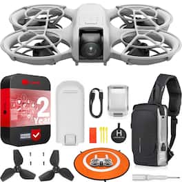 DJI - Neo Drone Mini 4K UHD Video Quadcopter + Extended Warranty Accessory Kit Bundle