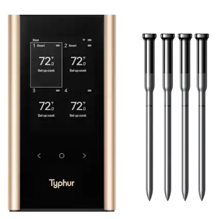 Base 1 Smart
72°F
Set up cook
Base 2 Smart
72°F
Set up cook
Base 3
72°F
Set up cook
Base 4
72°F
Set up cook
Typhur