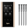 Typhur - Sync Gold Quad Smart Wireless Meat Thermometer, 3000 FT Sub-1G Enhanced Signal, WiFi Unlimited Range, 6 Sensor Probe - Black/Gold