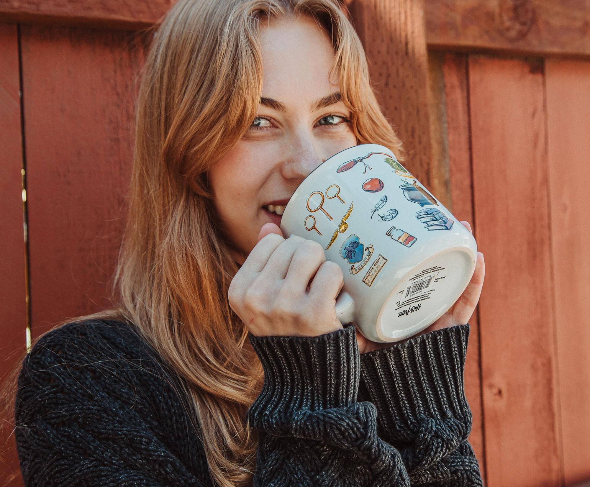 Alt View 4. Silver Buffalo - Harry Potter Hogwarts All Over Icons Destination Ceramic Camper Mug | Holds 20 Ounces - White.